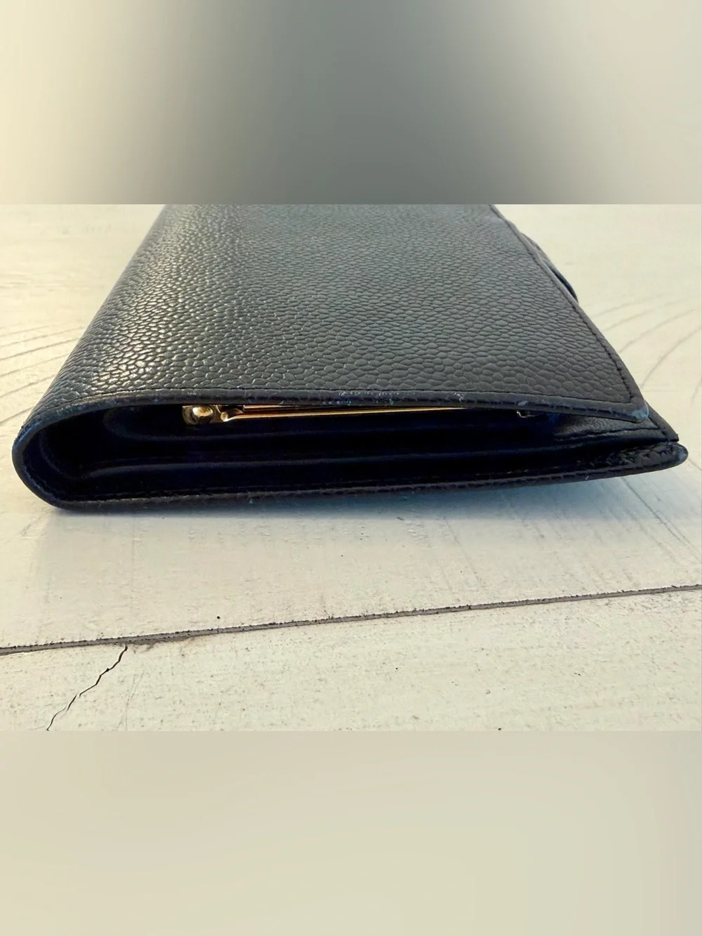 CHANEL Classic Black Caviar Leather Wallet